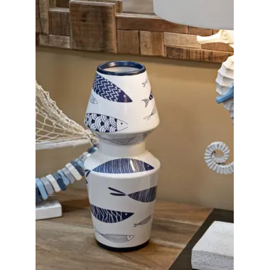 Wazon Ceramiczny Fish Double 14x34 cm